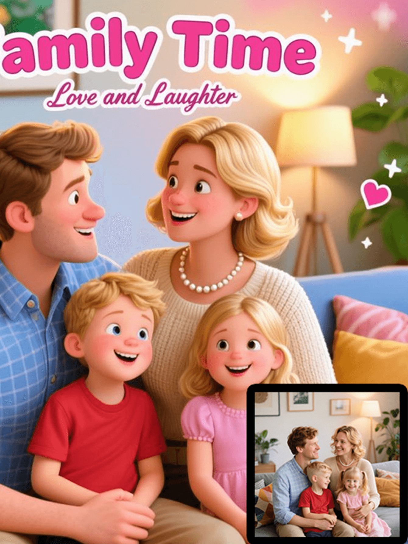 Pixar-Style Photo Customization for refrigerator sticker